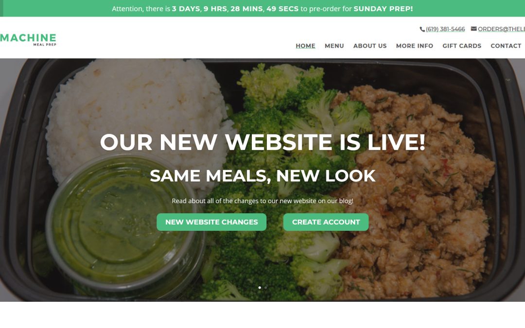 New Website Launch: The Lean Machine Meal Prep