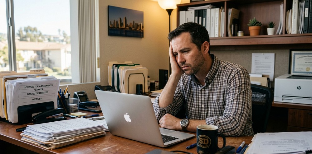 San Diego business owner frustrated with slow cheap website, affordable web design done right
